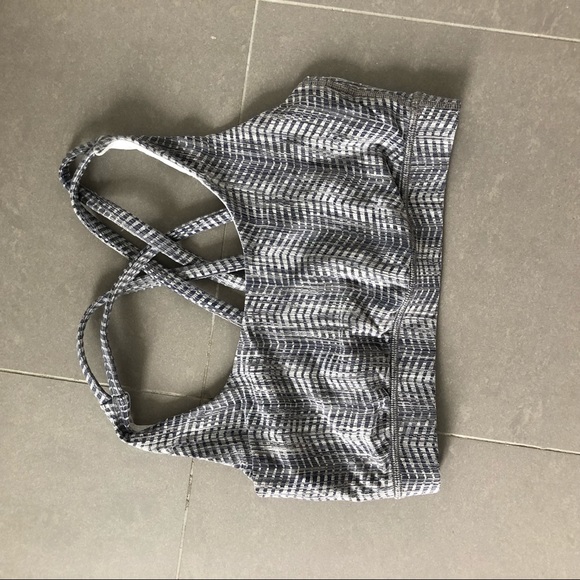 Lululemon Energy Bra Power Luxtreme Arrow Jacquard Battleship Silver Spo… - Picture 4 of 7